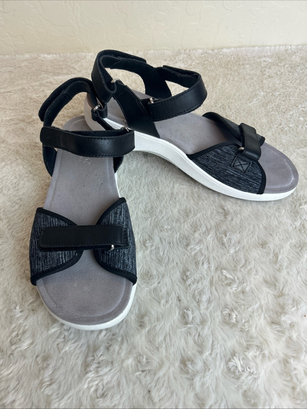 Alegria Traq comfort sandals Gray Black Size Eur 39 9 M Adjust Straps